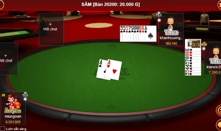 Giao diện chơi Sâm Lốc Nhà Cái 188Bet